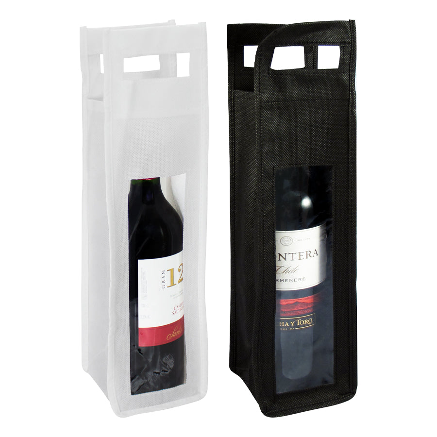 BOLSA PORTA BOTELLA DE VINO TNT 8X37X8CM