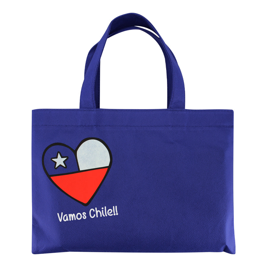 Bolsa TNT “Vamos Chile” 40×30 cm – Reutilizable para Fiestas Patrias y Eventos