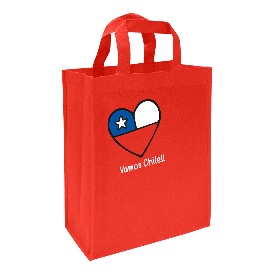 Bolsa TNT “Vamos Chile” 40×30 cm – Reutilizable para Fiestas Patrias y Eventos