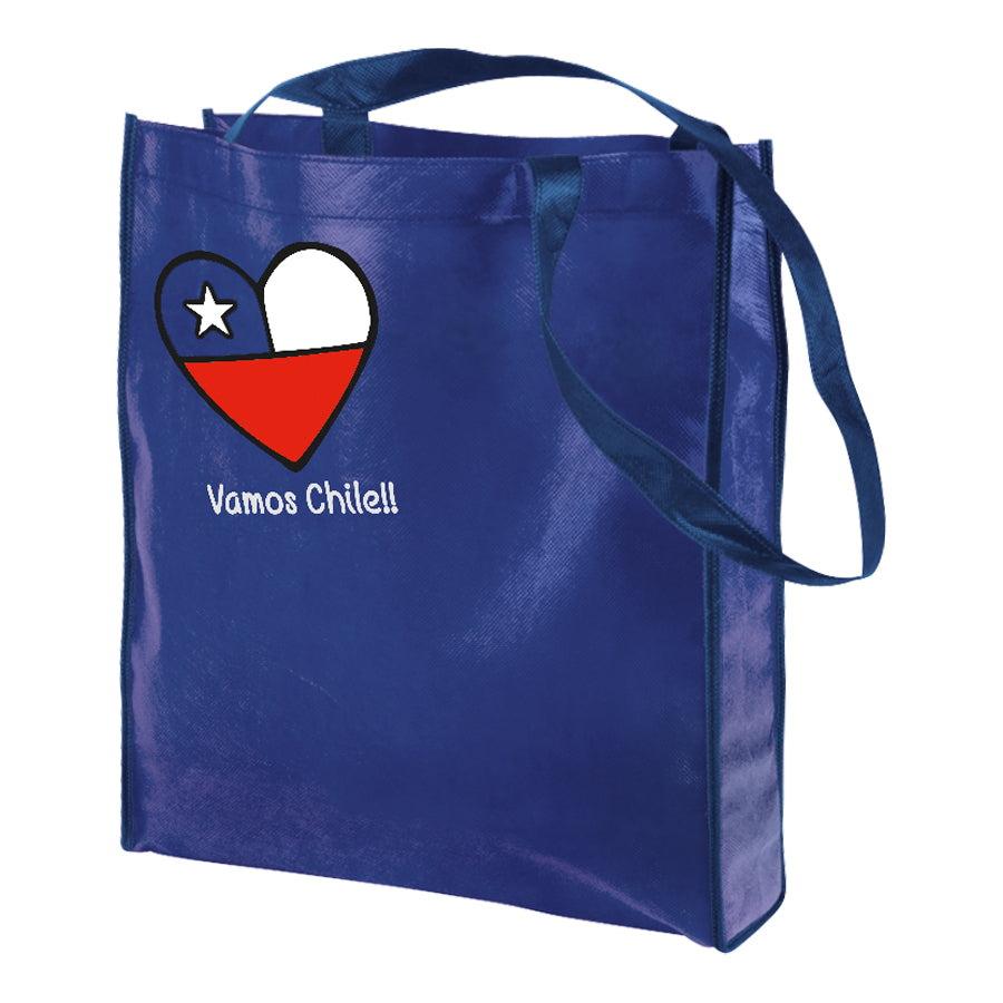 Bolsa TNT “Vamos Chile” 40×30 cm – Reutilizable para Fiestas Patrias y Eventos