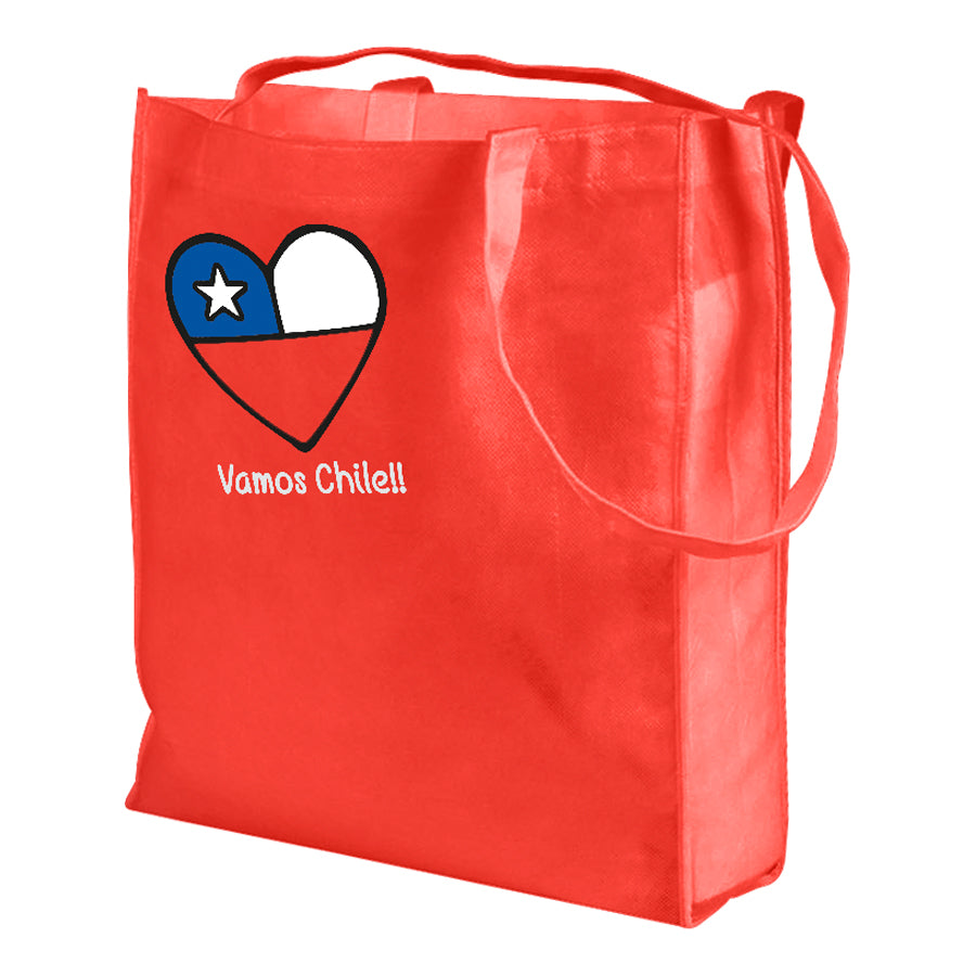 Bolsa TNT “Vamos Chile” 40×30 cm – Reutilizable para Fiestas Patrias y Eventos