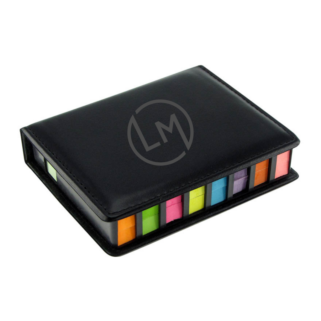 Set de Notas Adhesivas de PU Negro