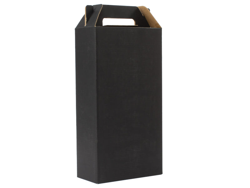 Caja autoarmable con asas, para 2 botellas de Vino