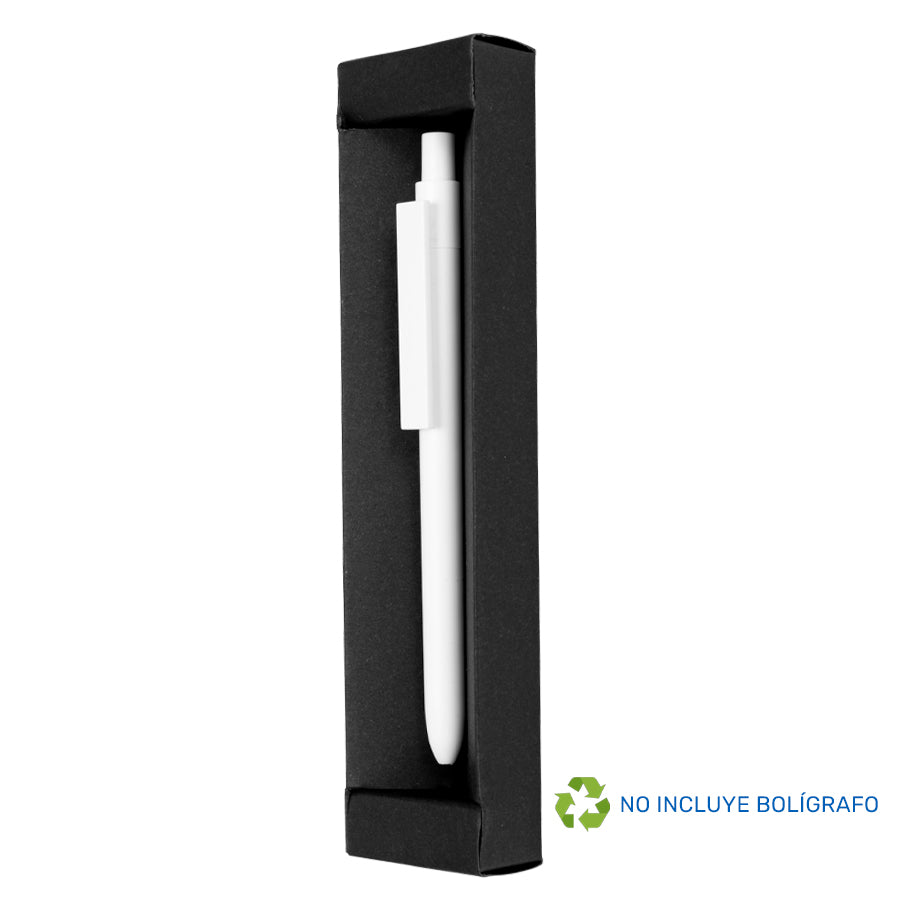 Estuche Porta-Lápiz o Bolígrafo, en cartón negro.