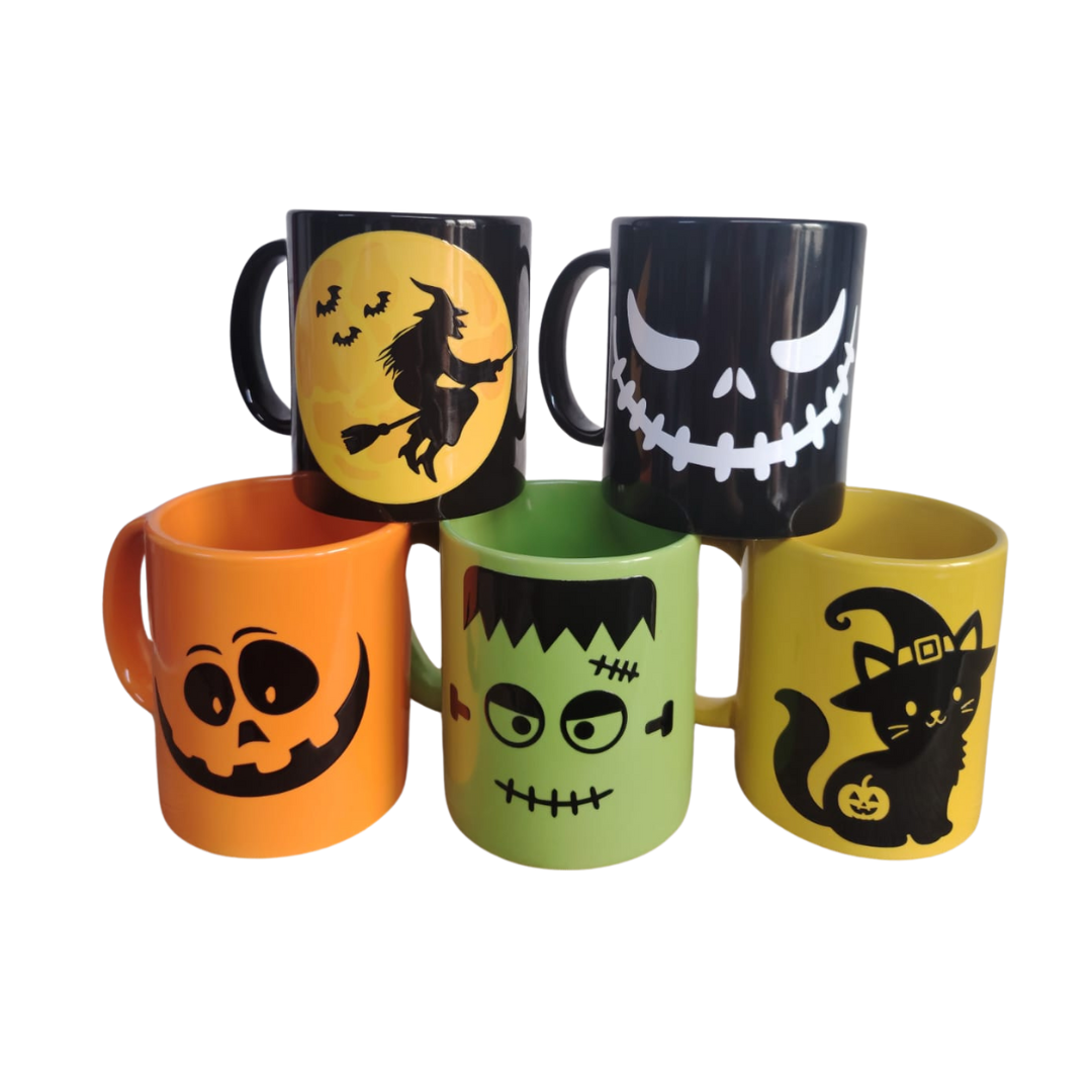 TAZA DE CERAMICA DISEÑO HALLOWEEN