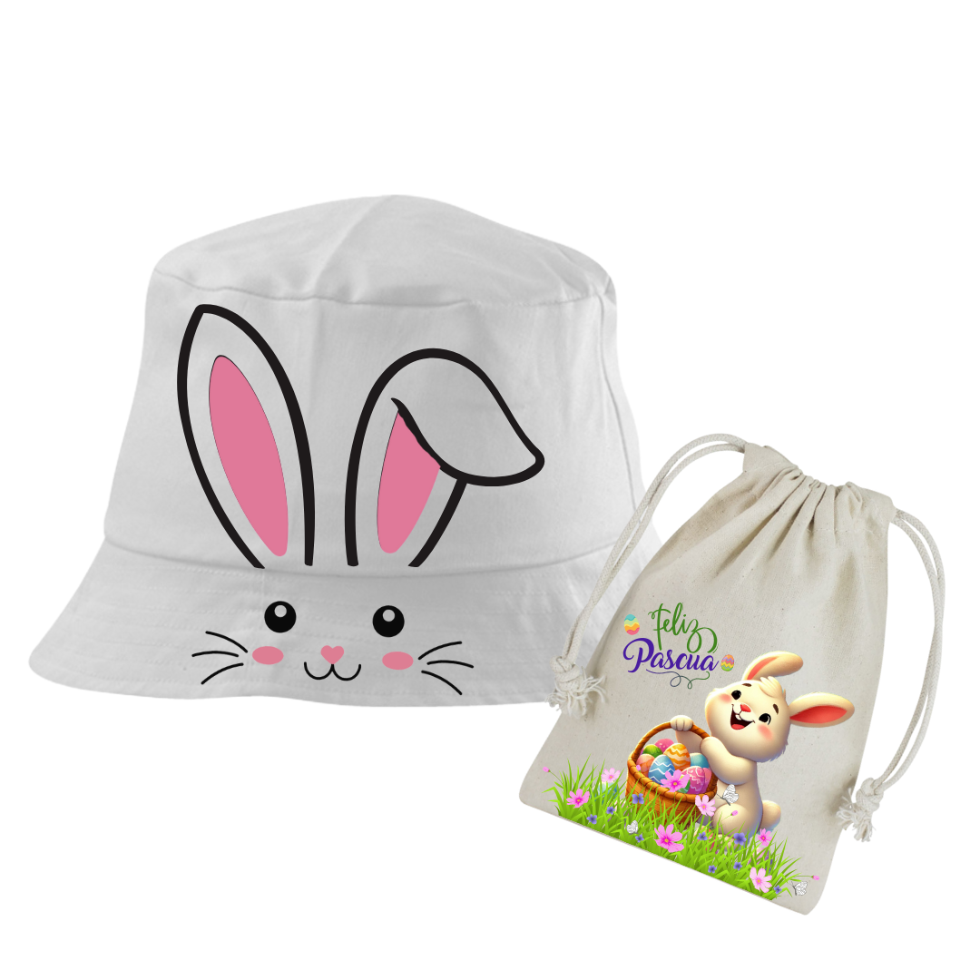 PACK INFANTIL CONEJITO DE PASCUA CON BOLSITA PARA HUEVITOS