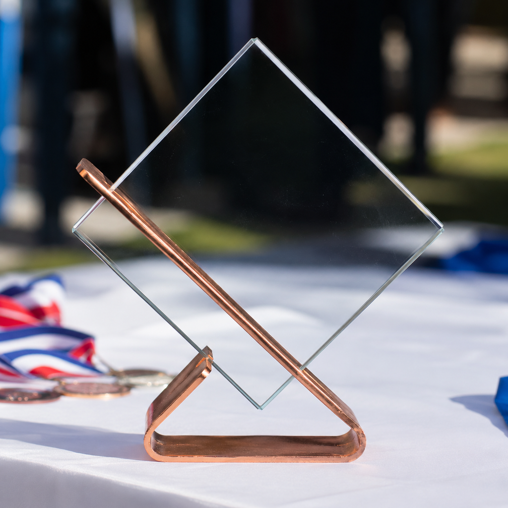 Trofeo Encobrizado de Cristal "Claim"