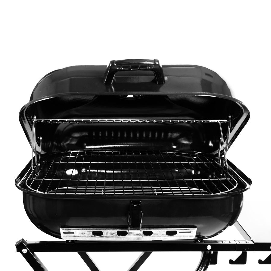 Parrilla Portátil Plegable con Ruedas – Ideal para Camping, Picnic y Fiestas Patrias