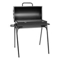Parrilla a Carbón “Tambor” de Acero Negro – Con Tapa y Rejilla Cromada para Asados