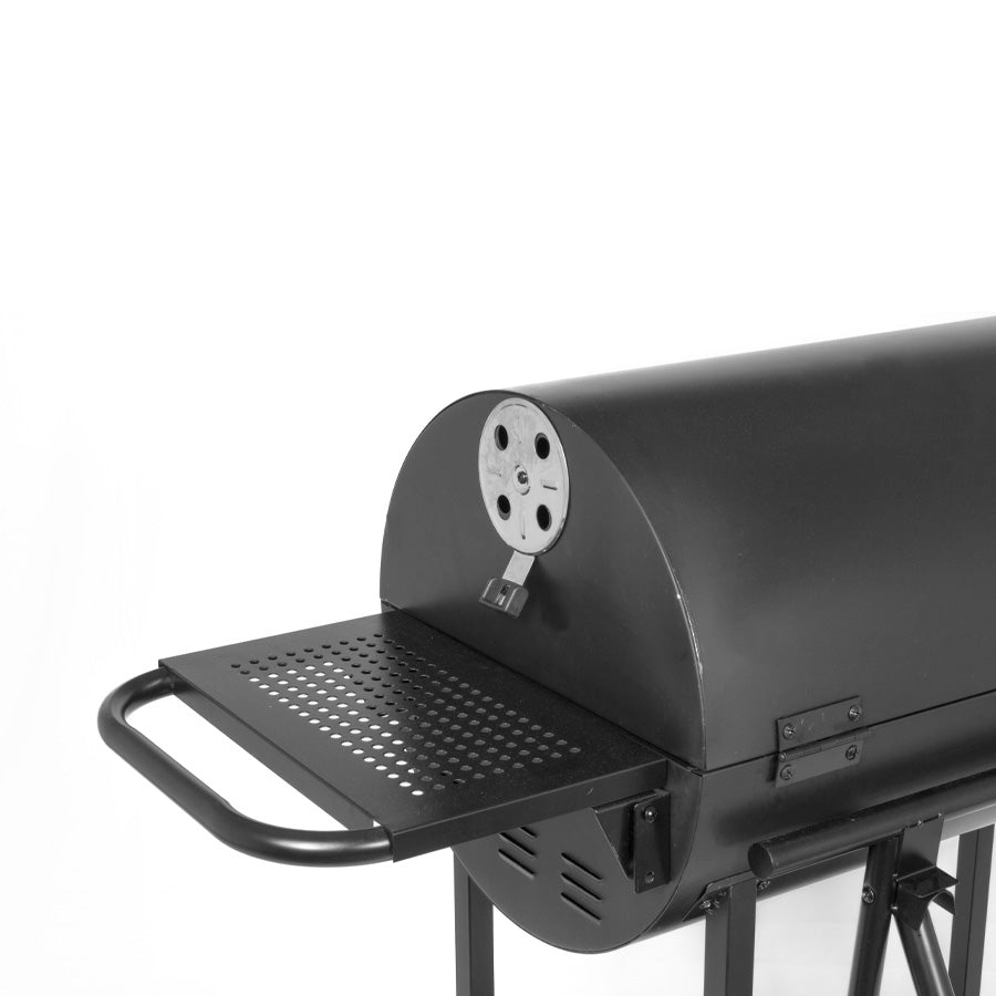 Parrilla Doble a Carbón “Andes” – Con Tapa, Rejillas Cromadas y Bandejas Laterales