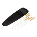 Set 5 Fierros para Anticuchos con Mango de Madera – Estuche de Tela Incluido