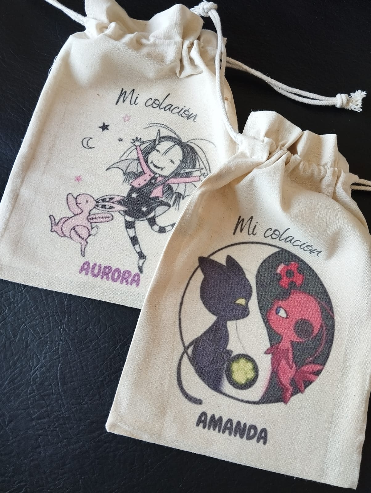 Saquito de algodón personalizado para la colación