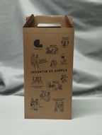 Caja autoarmable con asas, para 2 botellas de Vino