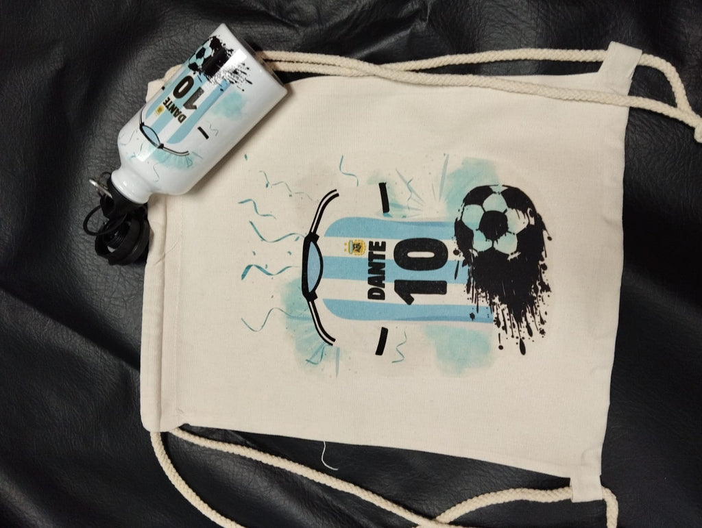 PACK MORRAL ALGODÓN + BOTELLA DE AGUA PERSONALIZADOS
