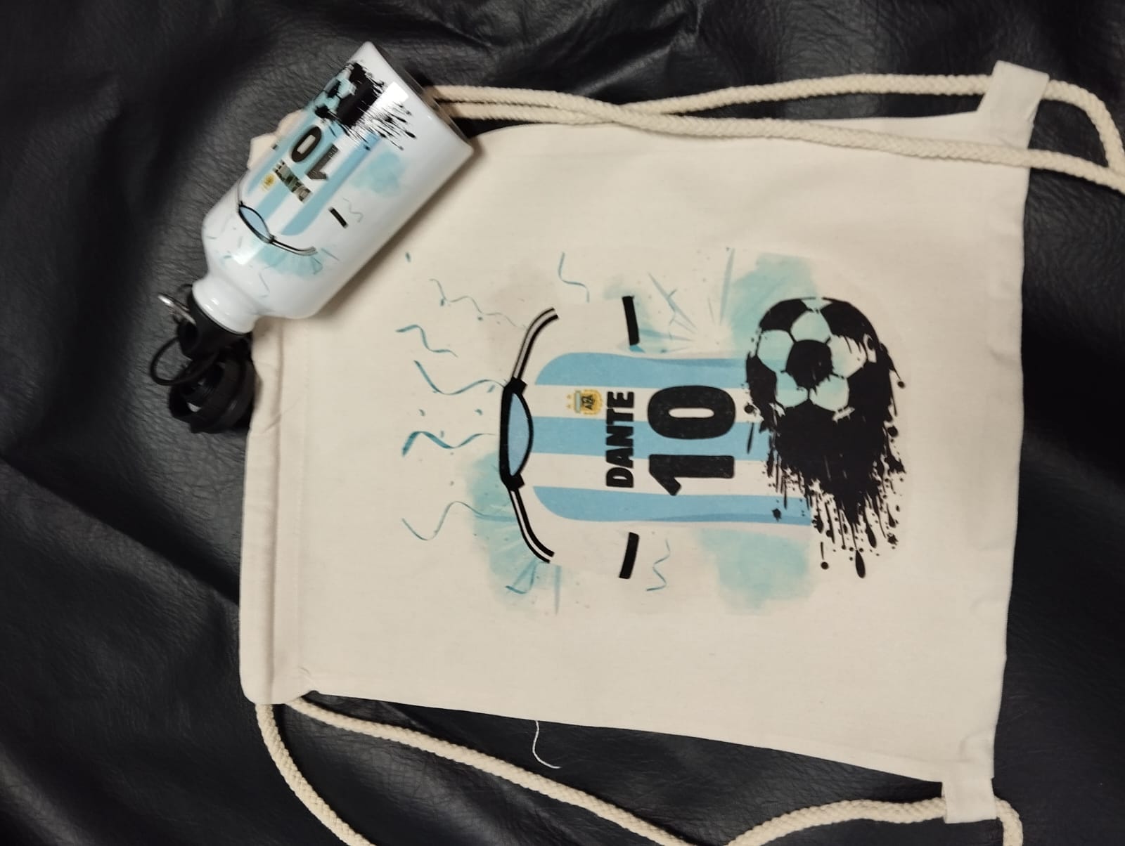 PACK MORRAL ALGODÓN + BOTELLA DE AGUA PERSONALIZADOS