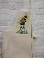 Delantal navideño 100% algodon
