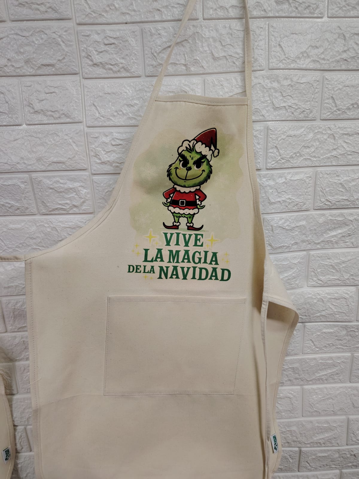 Delantal navideño 100% algodon