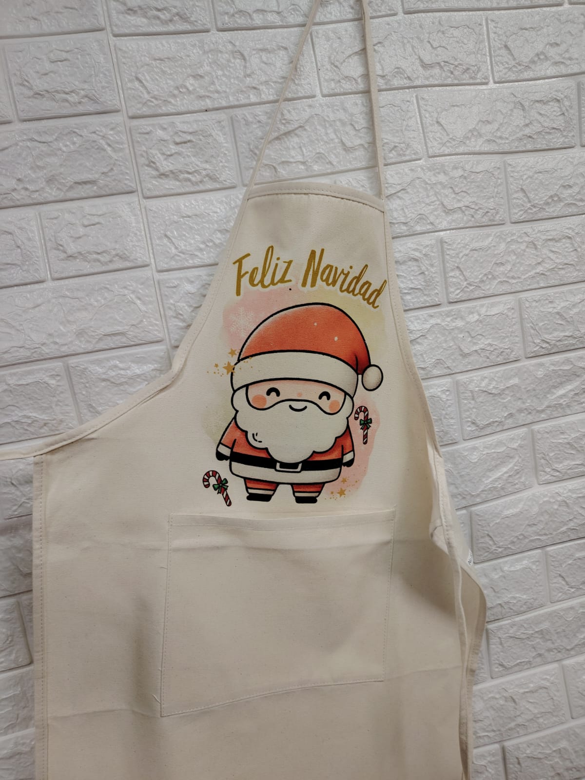 Delantal navideño 100% algodon