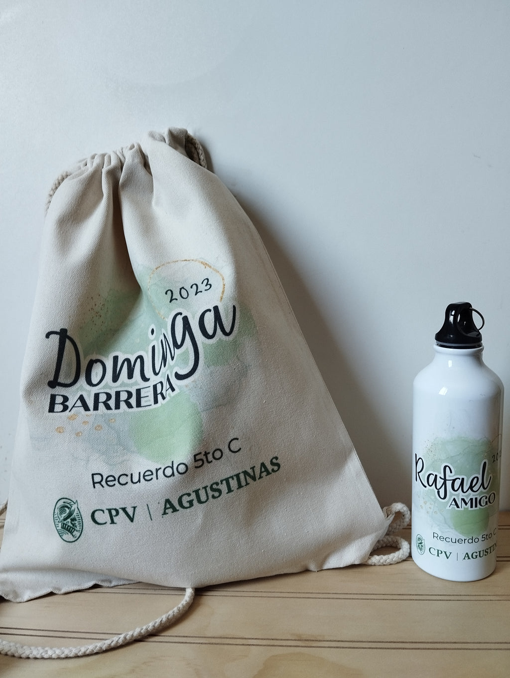 PACK MORRAL ALGODÓN + BOTELLA DE AGUA PERSONALIZADOS