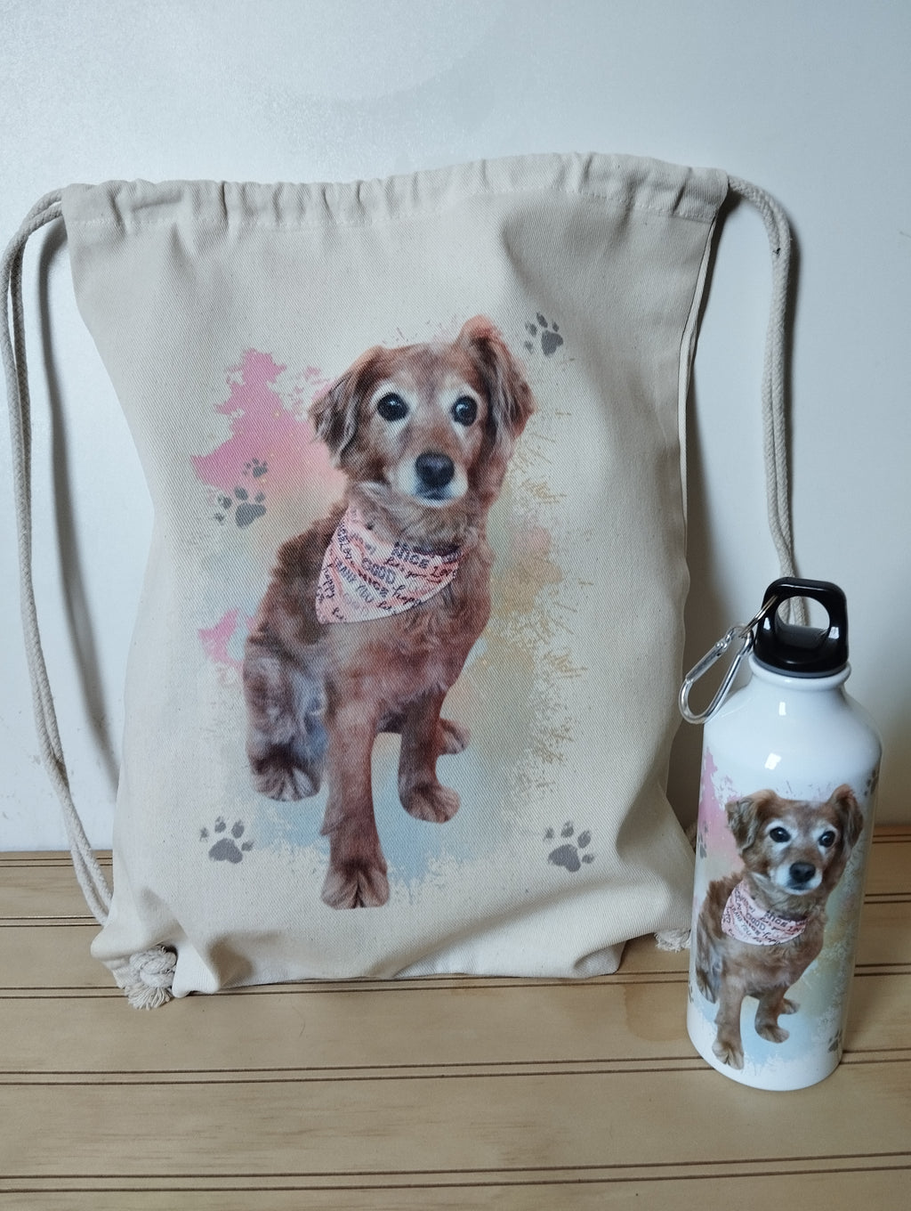 PACK MORRAL ALGODÓN + BOTELLA DE AGUA PERSONALIZADOS