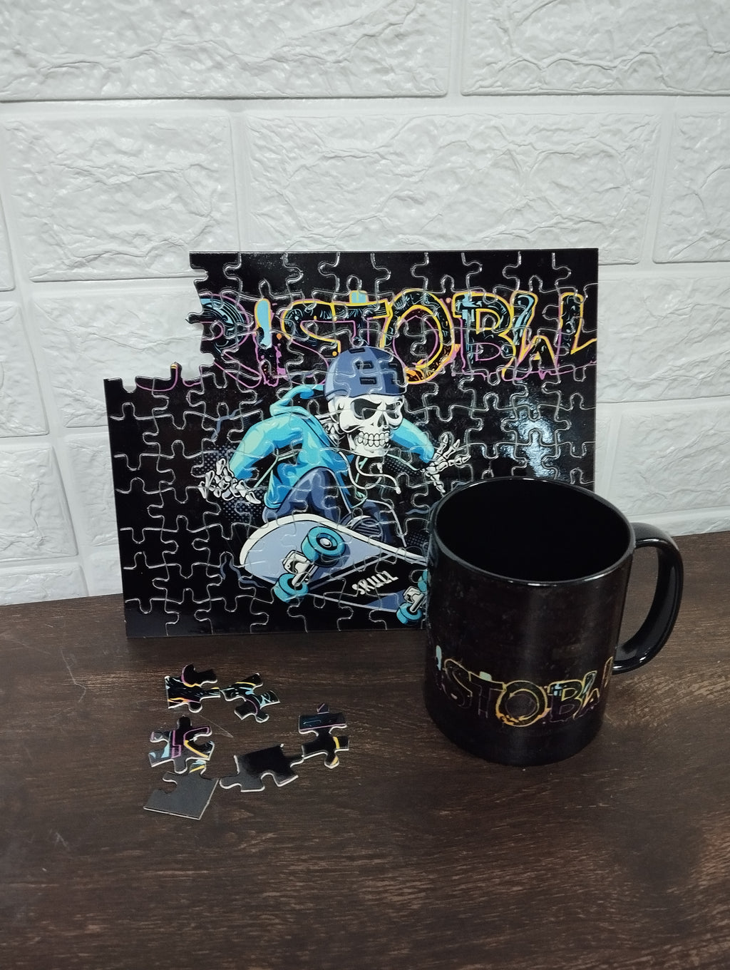 Taza más rompecabezas personalizado