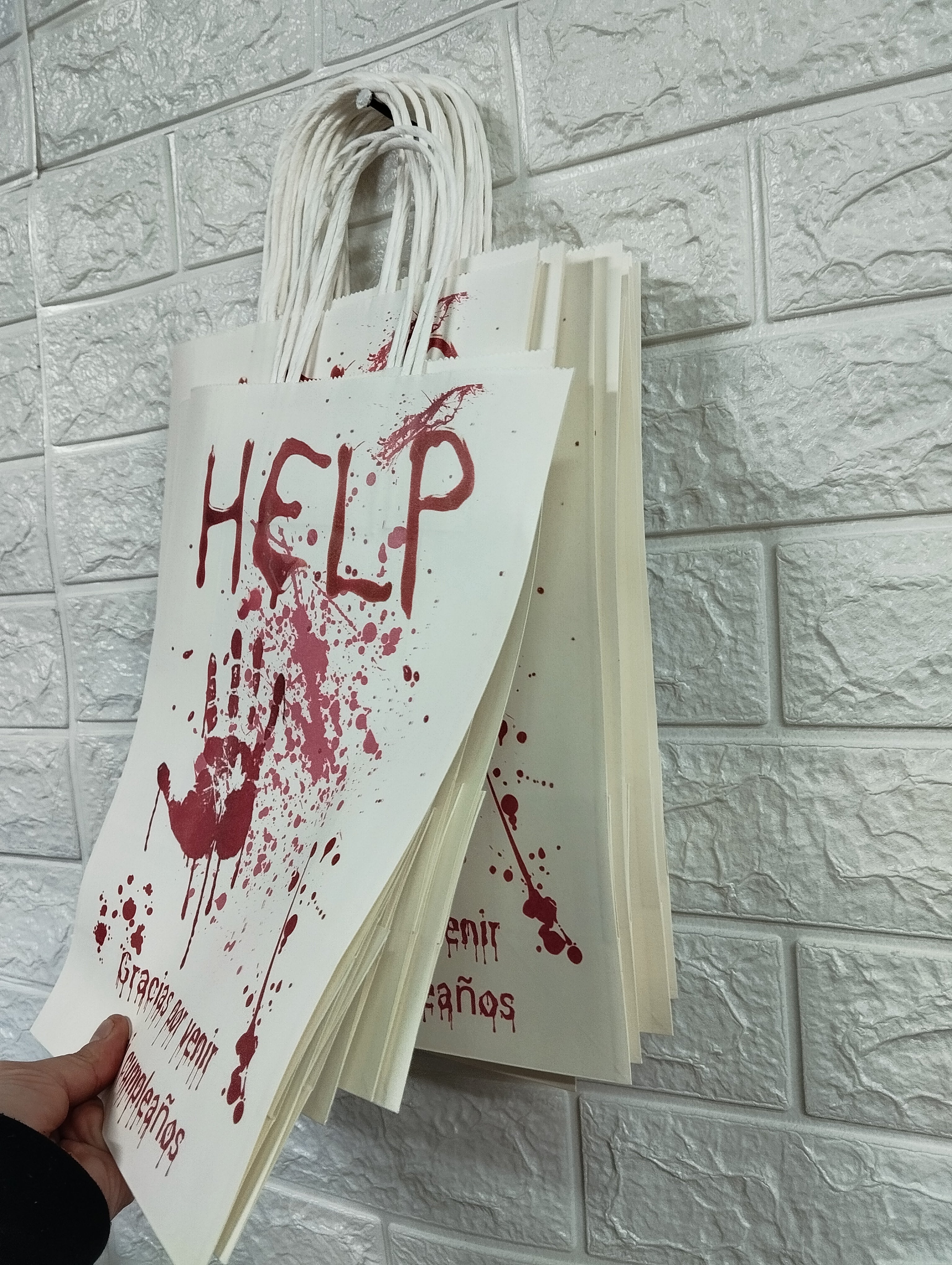 BOLSA DE PAPEL KRAFT BLANCA 30X22X10