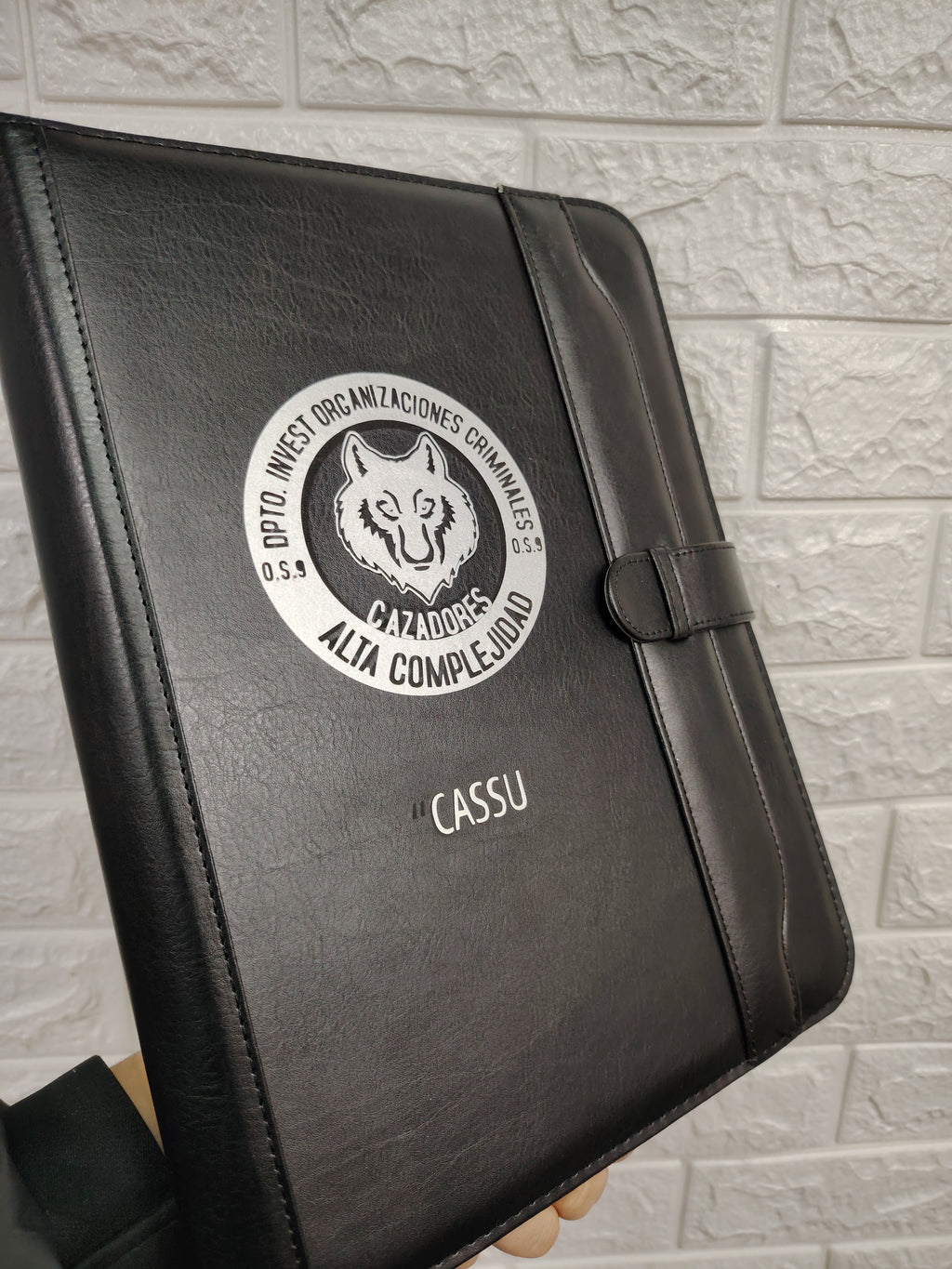 Carpeta de ecocuero Negro con accesorios