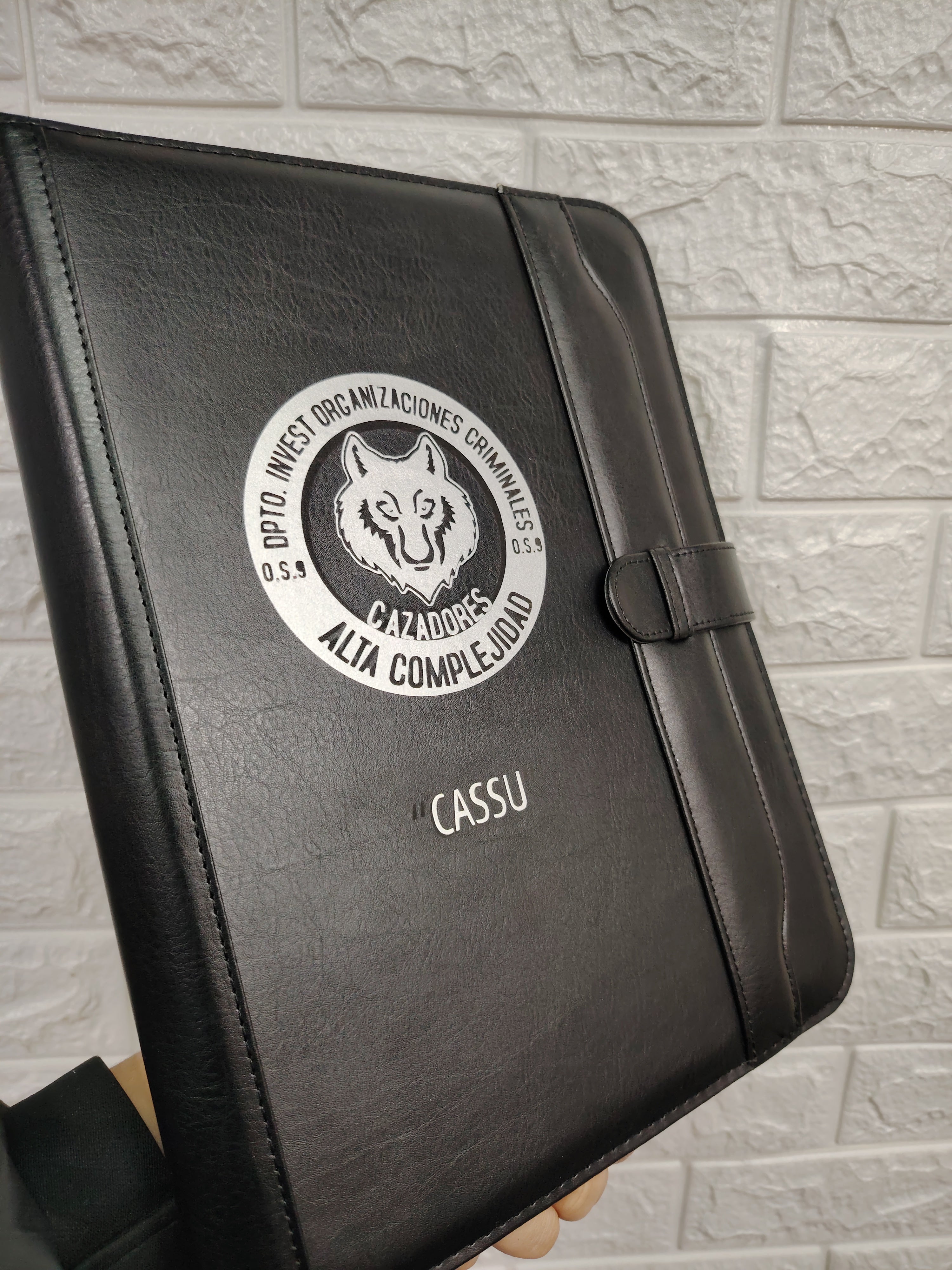 Carpeta de ecocuero Negro con accesorios