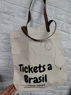 Bolsa de Compras 10oz Canvas asas Cuero