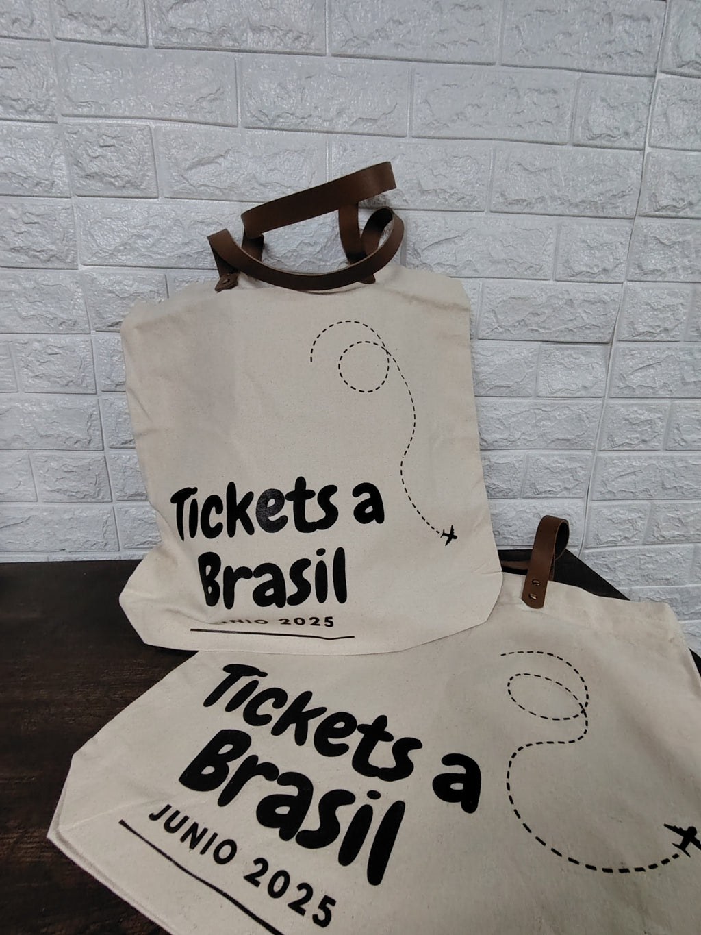 Bolsa de Compras 10oz Canvas asas Cuero
