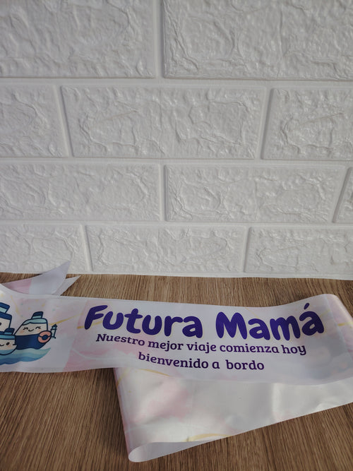 Banda personalizada Futuro Papá para baby shower