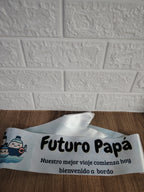 Banda personalizada Futuro Papá para baby shower