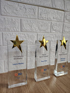 Trofeo Galvano de Cristal con estrella