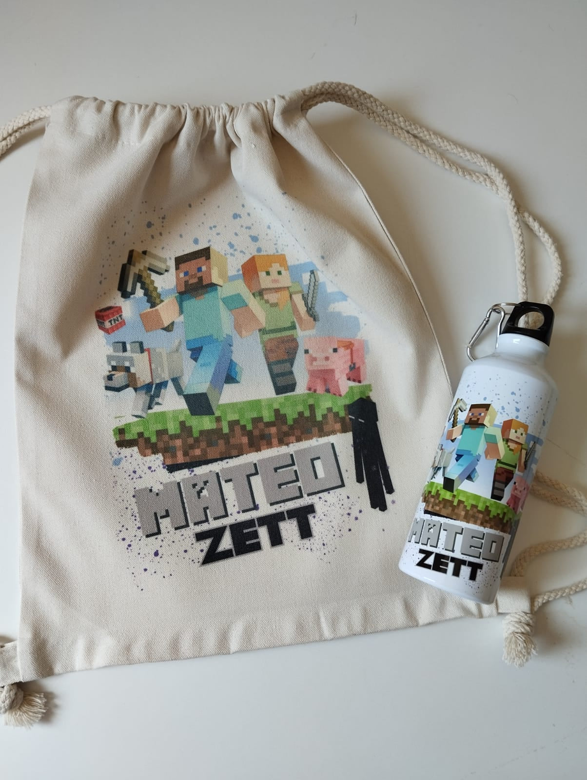 PACK MORRAL ALGODÓN + BOTELLA DE AGUA PERSONALIZADOS