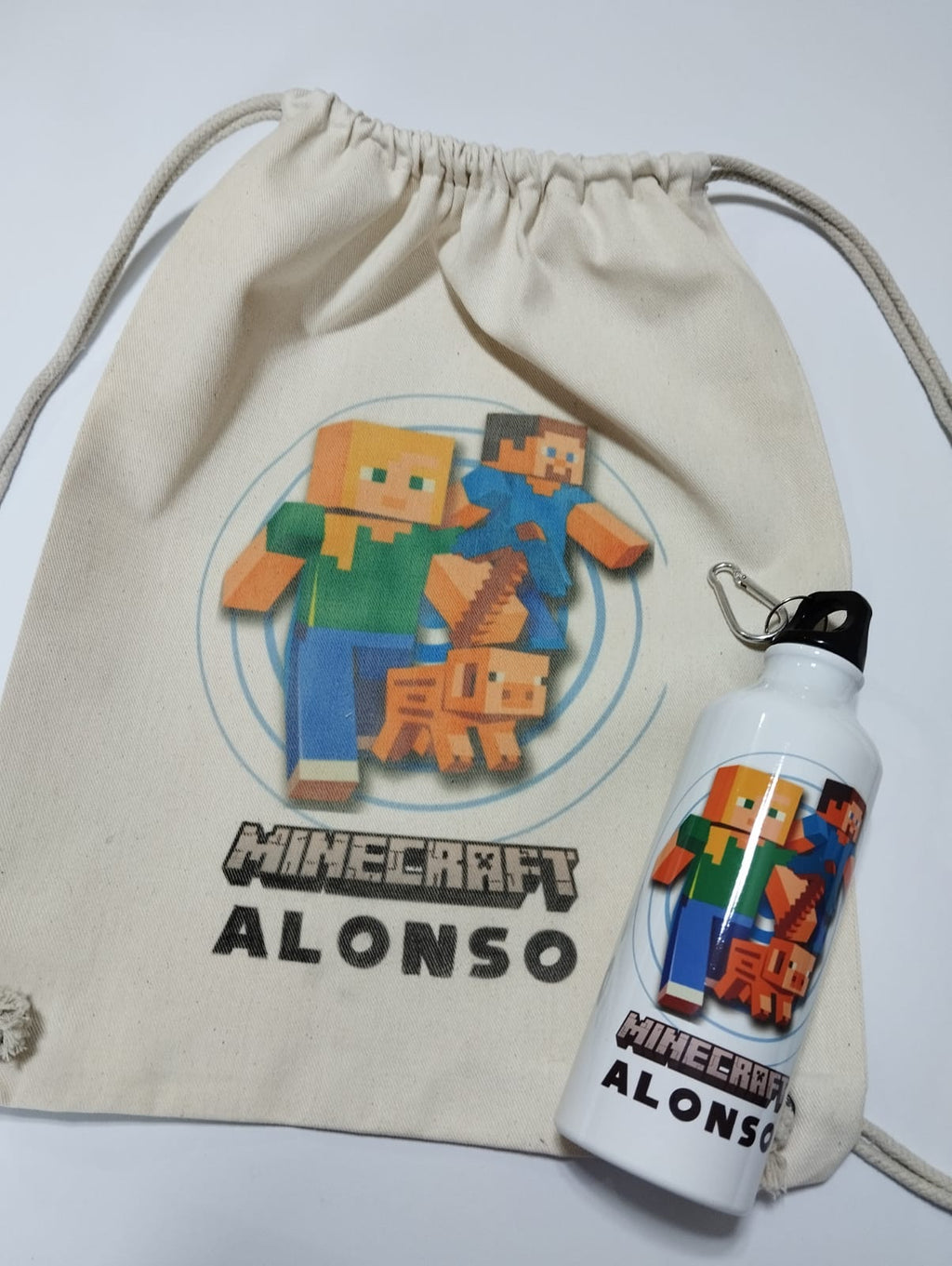 PACK MORRAL ALGODÓN + BOTELLA DE AGUA PERSONALIZADOS