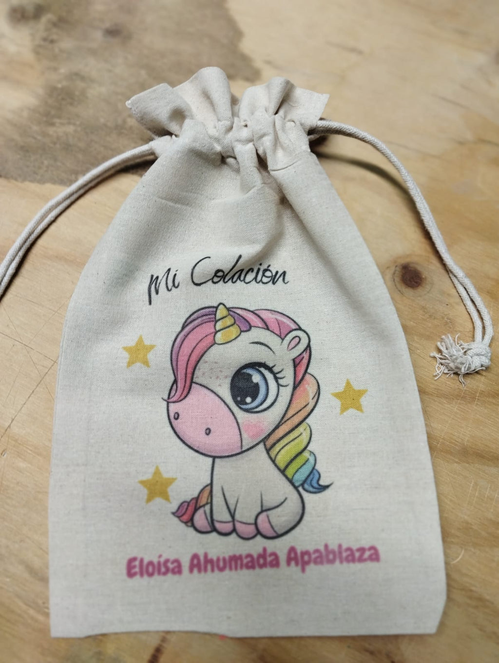 Saquito de algodón personalizado para la colación