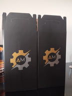 Caja autoarmable con asas, para 2 botellas de Vino