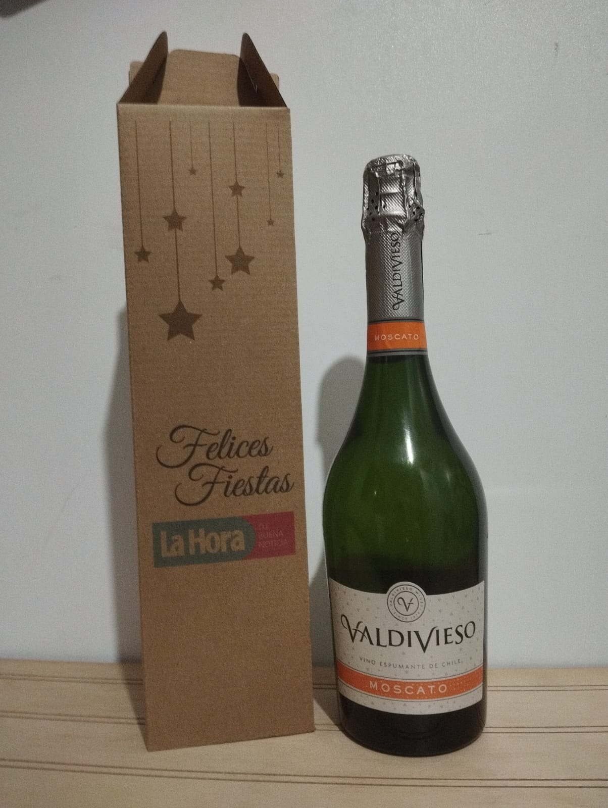 Caja autoarmable con asas, para 1 botella de Vino