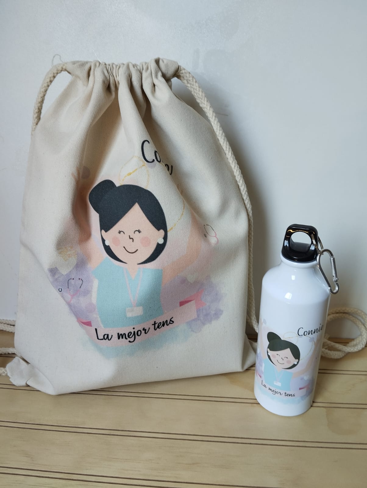 PACK MORRAL ALGODÓN + BOTELLA DE AGUA PERSONALIZADOS