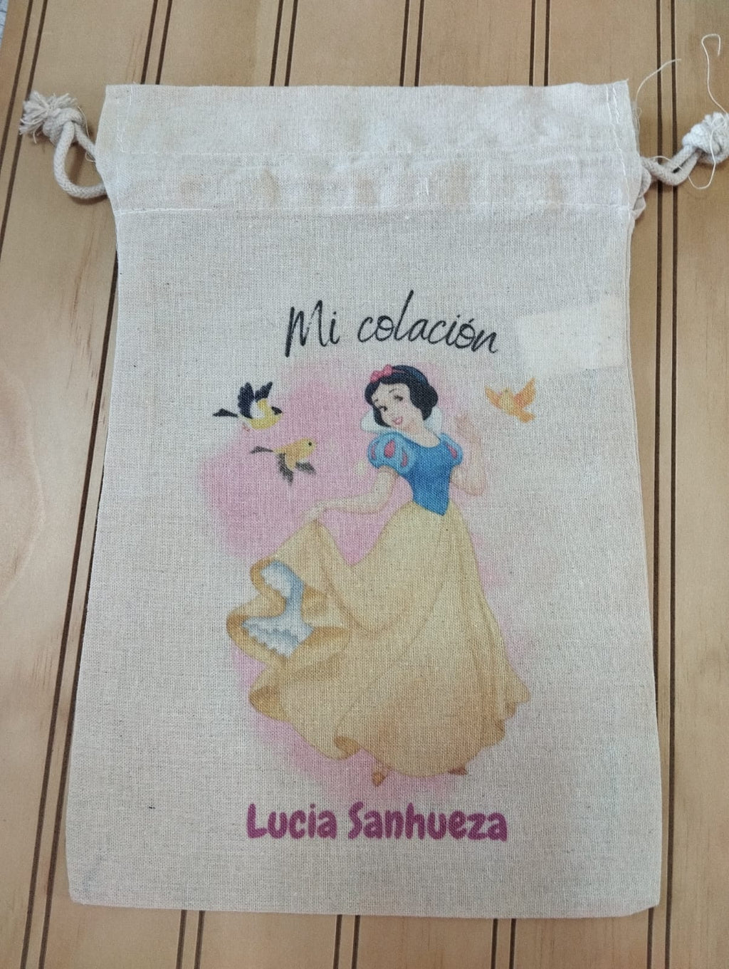 Saquito de algodón personalizado para la colación