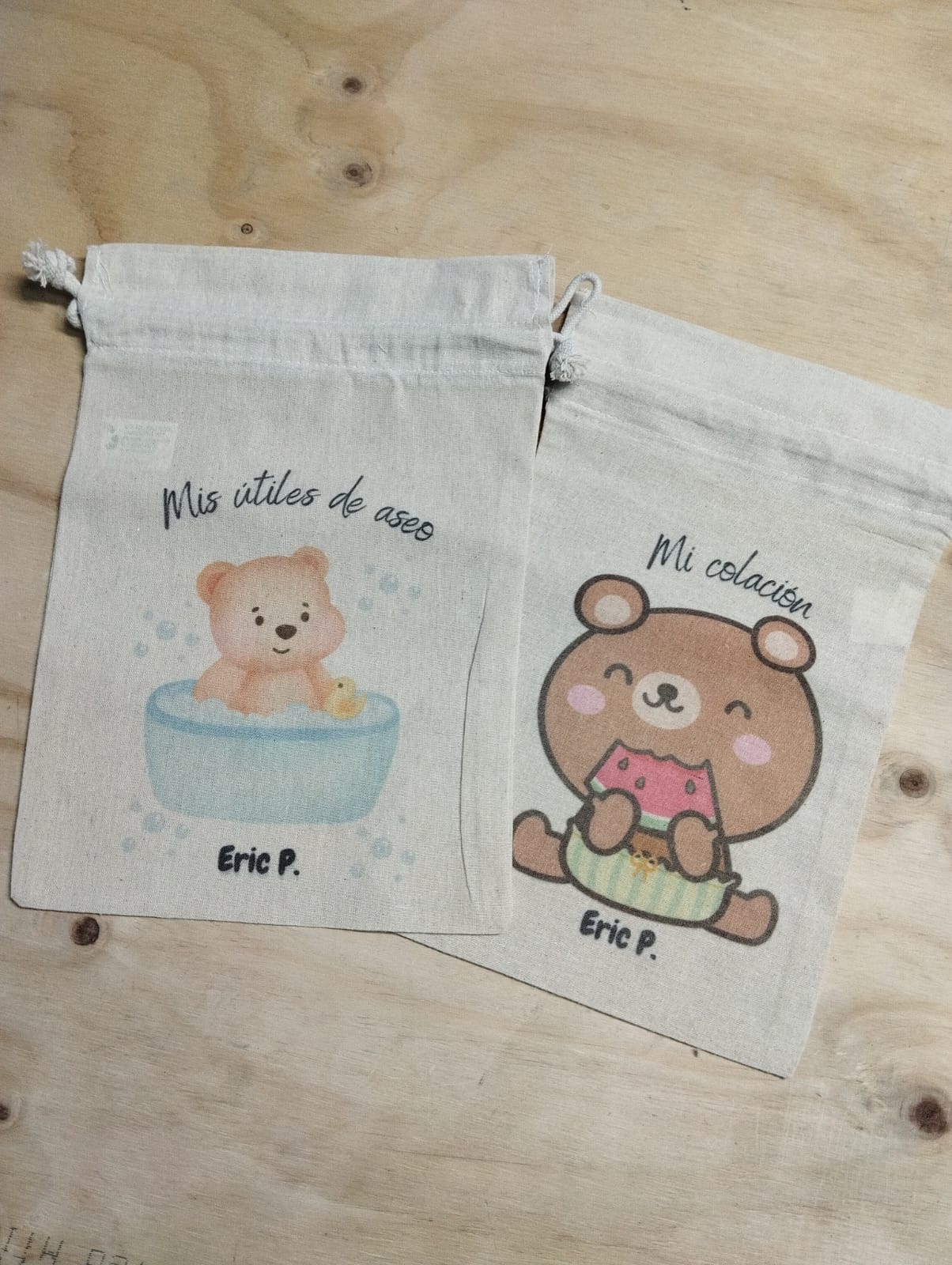 Saquito de algodón personalizado para la colación