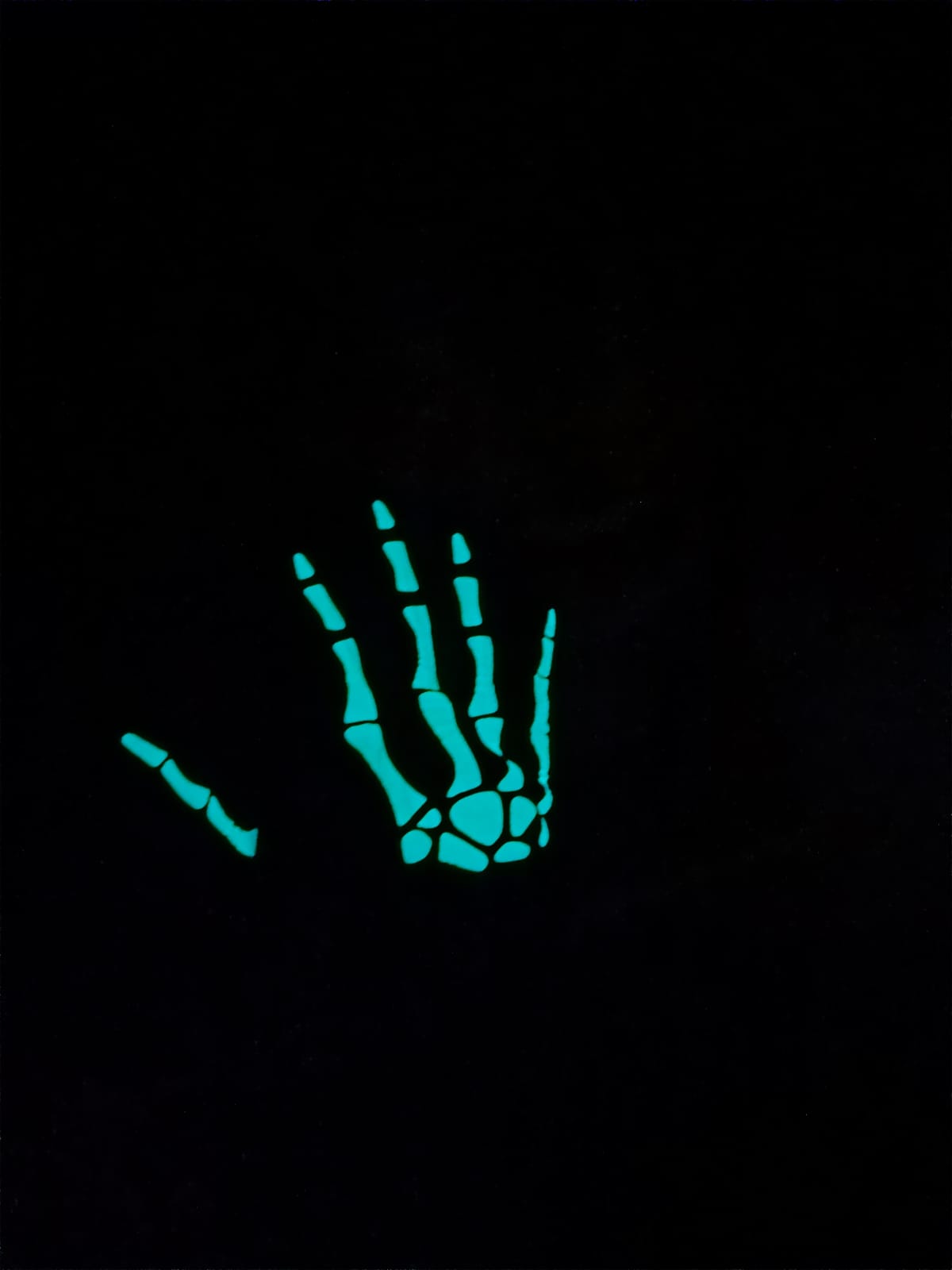 Guantes neon de calavera para disfraz de halloween