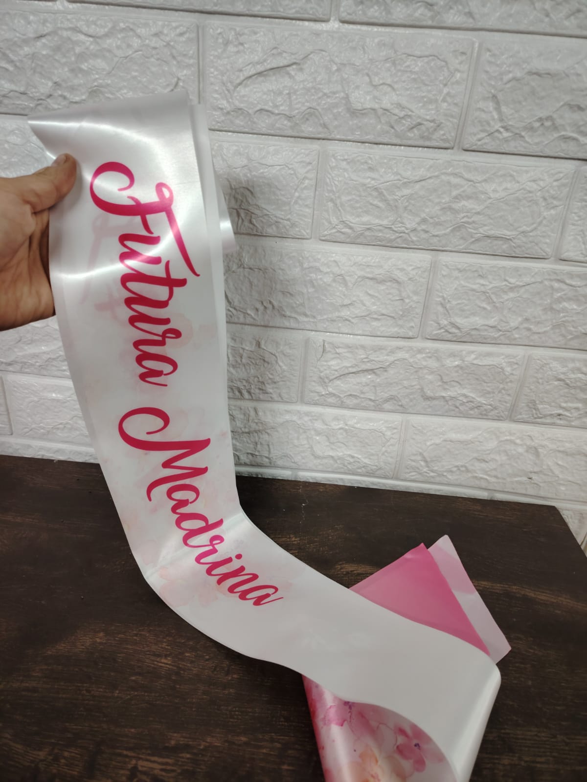 Banda personalizada Futura Mamá para baby shower