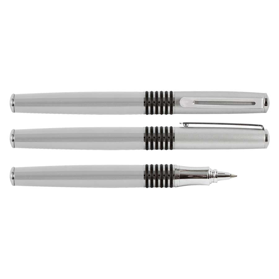 BOLÍGRAFO ROLLER BALL METÁLICO TINTA NEGRA