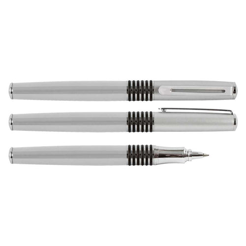 BOLÍGRAFO ROLLER BALL METÁLICO TINTA NEGRA
