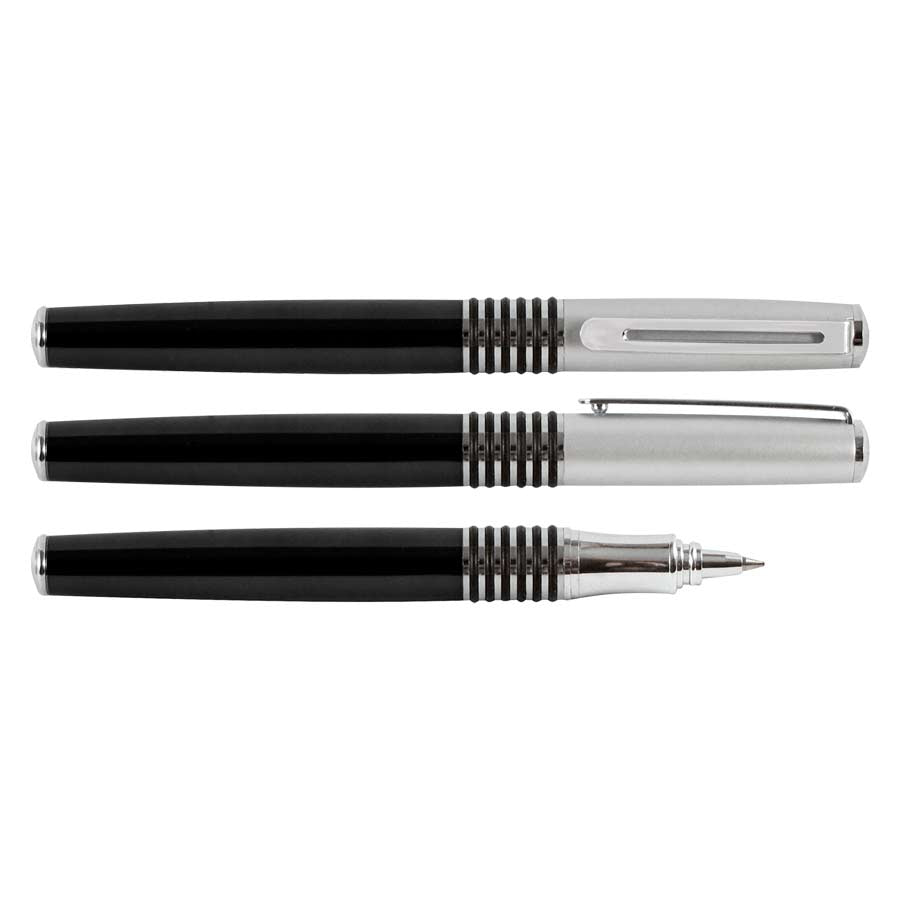 BOLÍGRAFO ROLLER BALL METÁLICO TINTA NEGRA