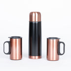 Set termo 1/2 L + 2 tazones encobrizados GLASGOW
