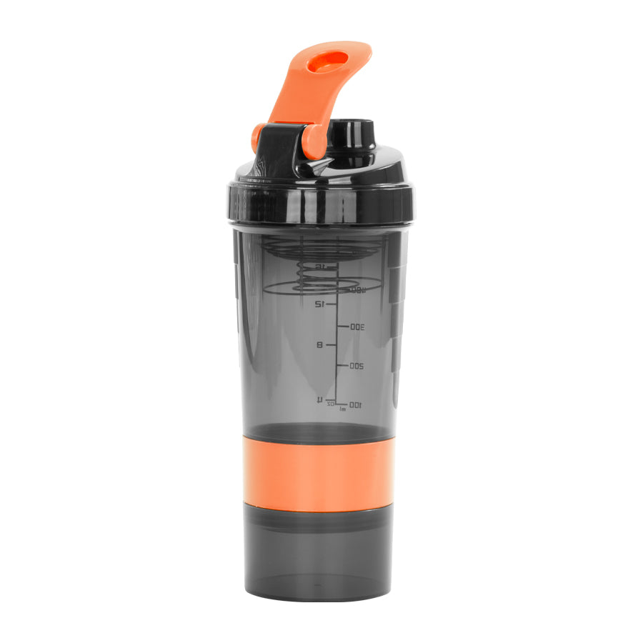 Vaso Gym para batidos proteína "SHAKE", con 4 compartimientos.