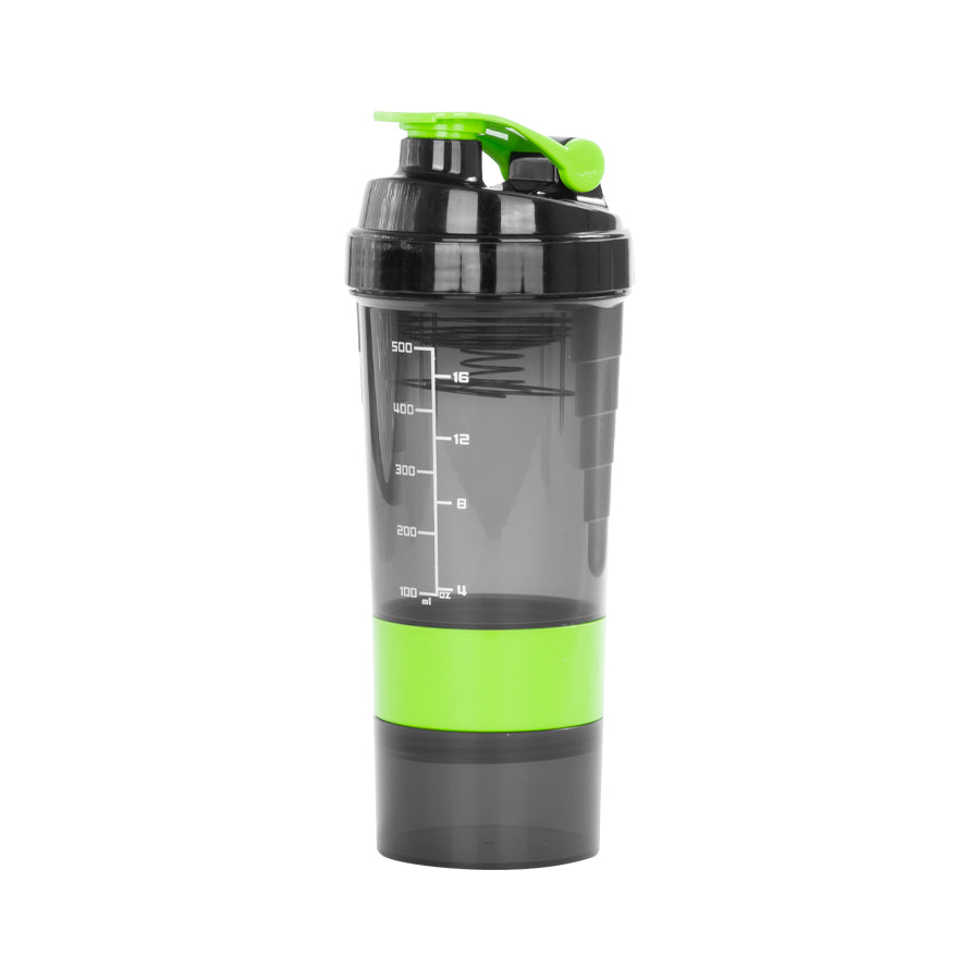 Vaso Gym para batidos proteína "SHAKE", con 4 compartimientos.