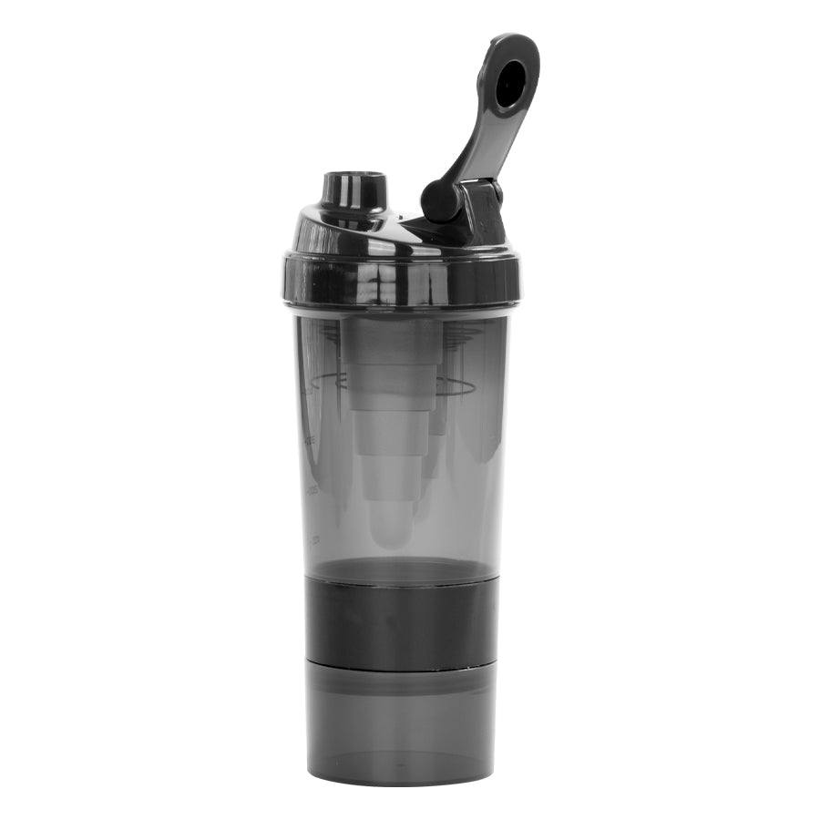 Vaso Gym para batidos proteína "SHAKE", con 4 compartimientos.